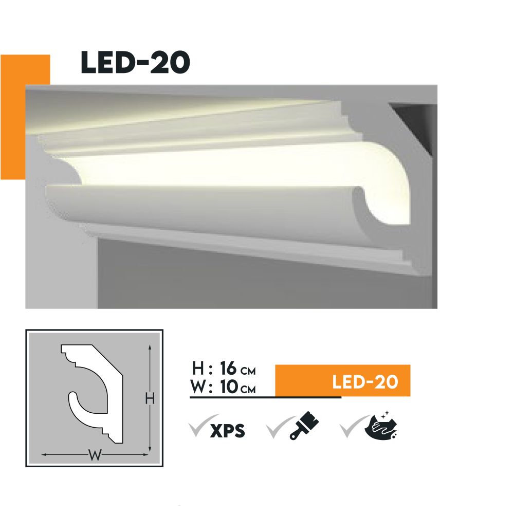 Dekopol LED Plaster Molding Models 2-44