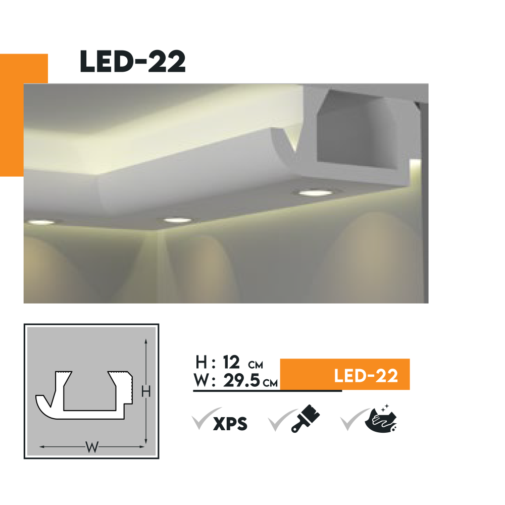 Dekopol LED Plaster Molding Models 2-45
