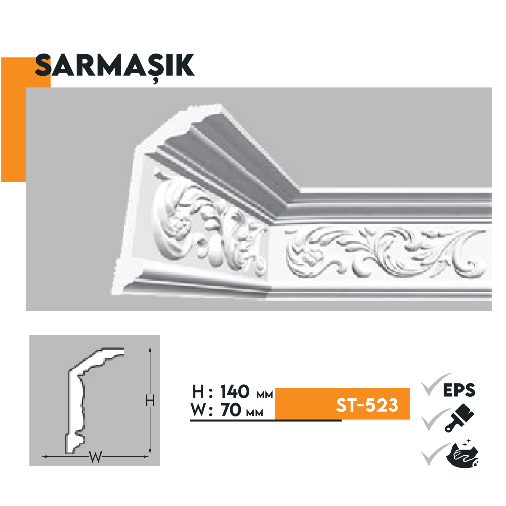 Dekopol Patterned Plaster Molding Models 2.2-07
