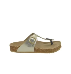Pantofole Shiny Gold Thong Sandals