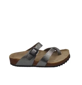 Pantofole Shiny Silver Sandals
